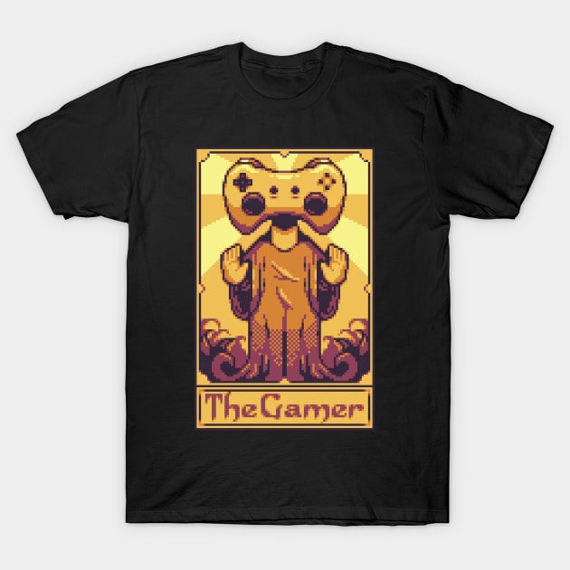 Gamer Pixel Tarot-Karte Controller Gaming T-Shirt by Upswipe.de